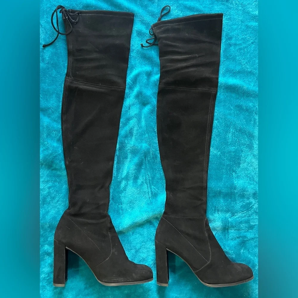 Stuart Weitzman Hiline Suede Over-The-Knee Boots